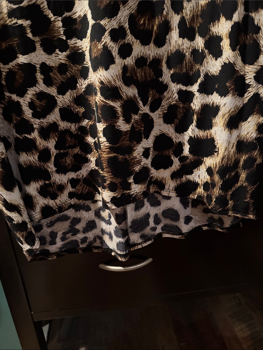 Celeste Leopard Print V-Neck Blouse - Black & Brown - Picture 6 of 6